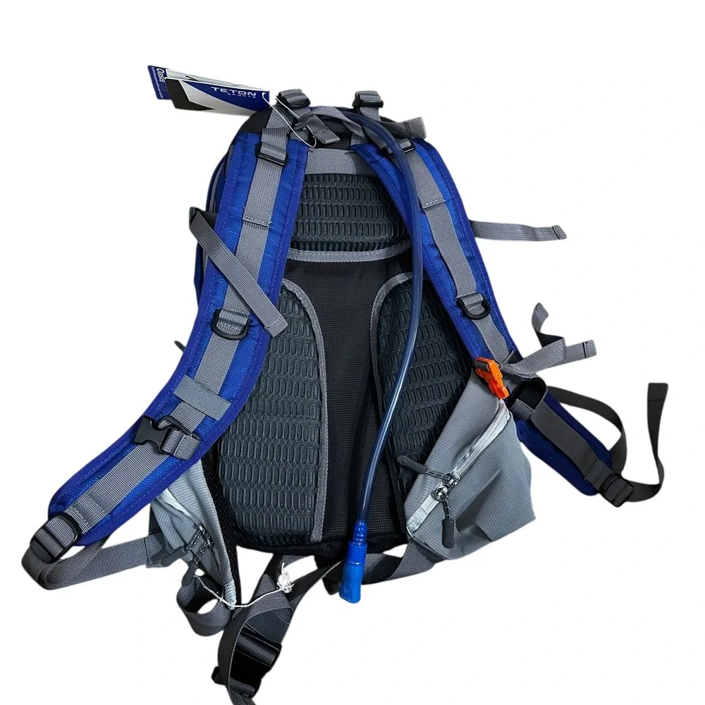 Teton Sports Oasis 1200 Hydration Backpack Blue Gray Pack with‎ Water Bladder